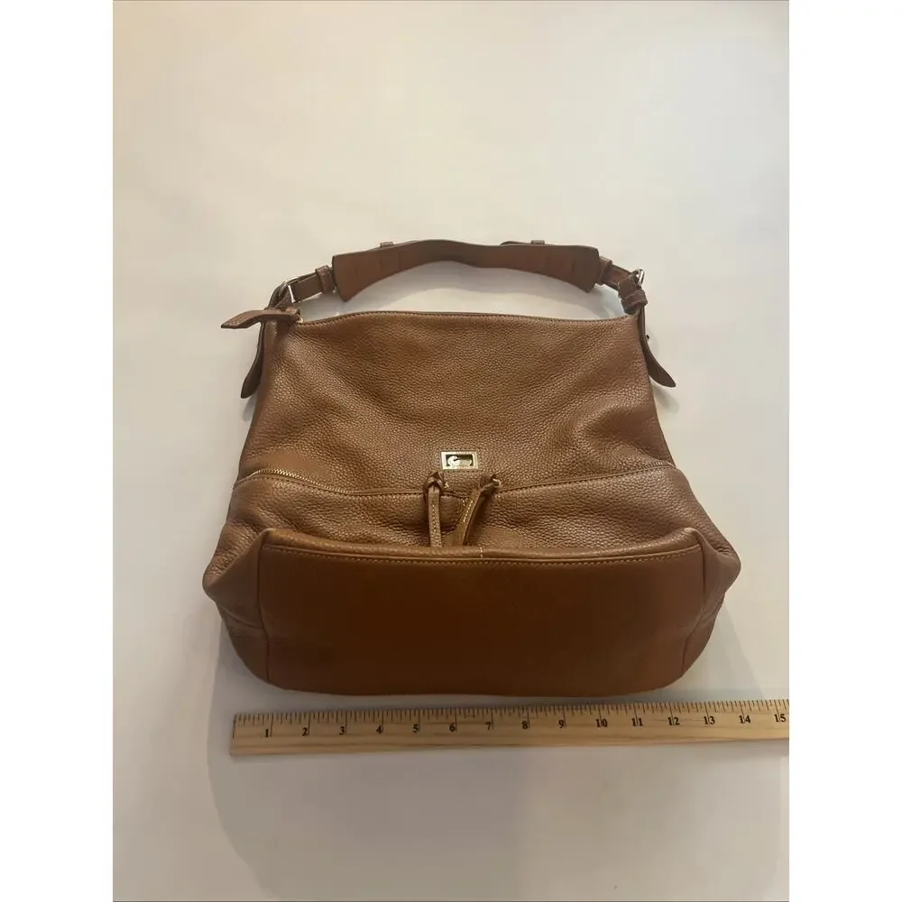 Dooney & Bourke Brown Dillen Large Zipper Pocket Sac Hobo Shoulder Bag Purse
